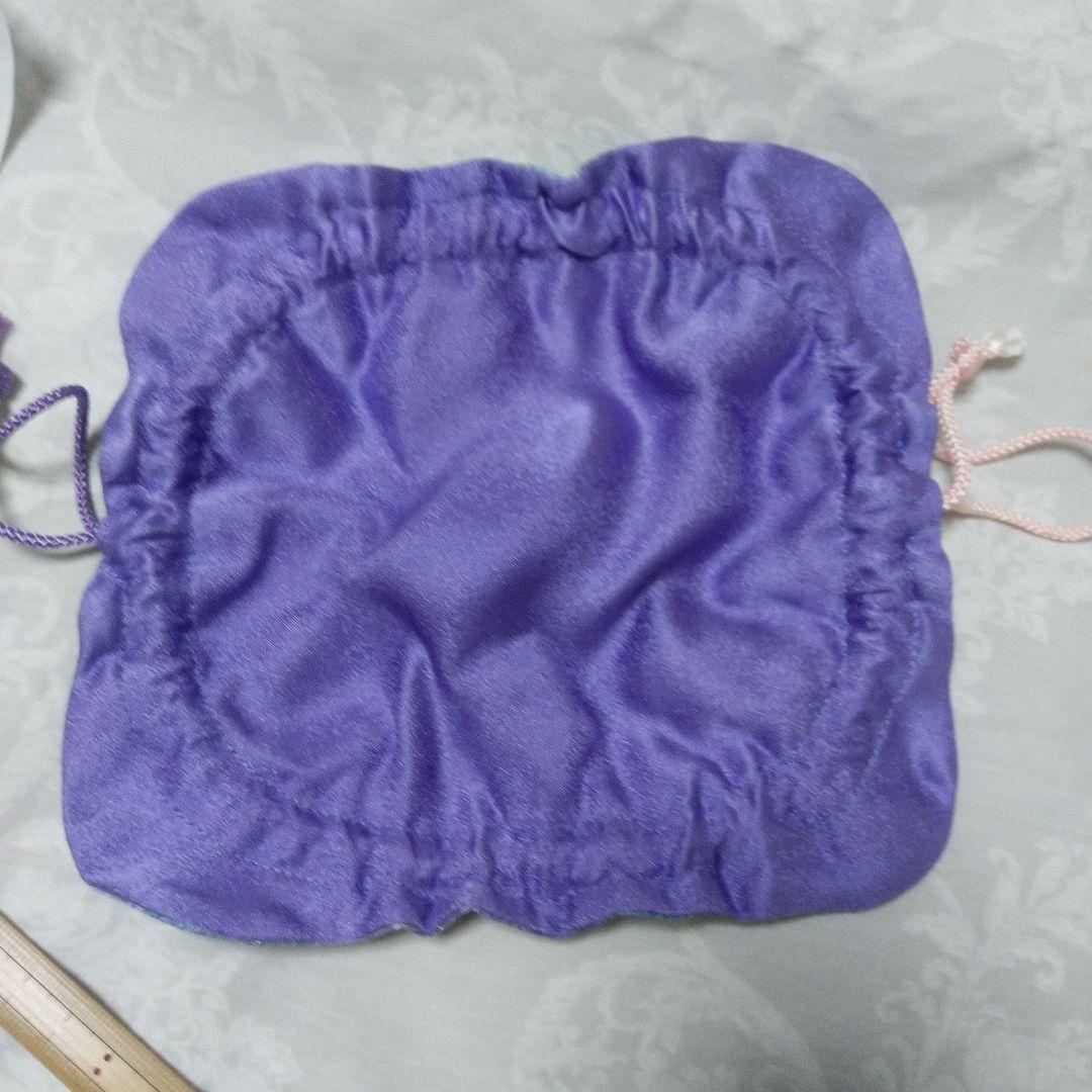 久保田一竹　巾着　きんちゃく　未使用　辻が花　紫青グラデーション　押印有　美術館