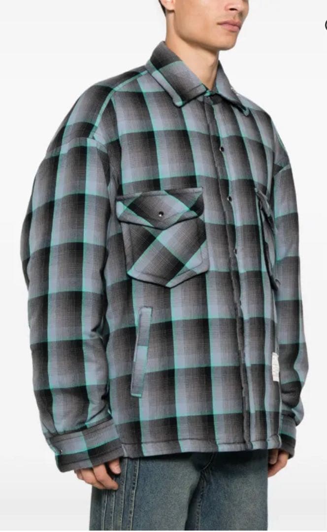 か*ま様 ミハラヤスヒロ　2024AW オーバーサイズパテッドチェックジャケット