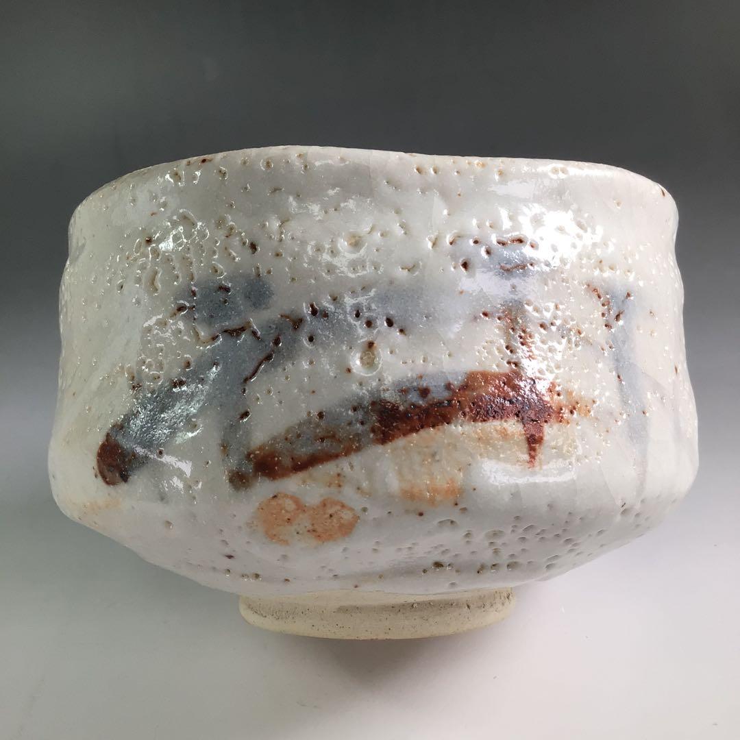 Ｒ５７８　茶碗　『加藤光右衛門造』『鵬雲斎　箱書』『志野茶碗』　共箱　茶道具