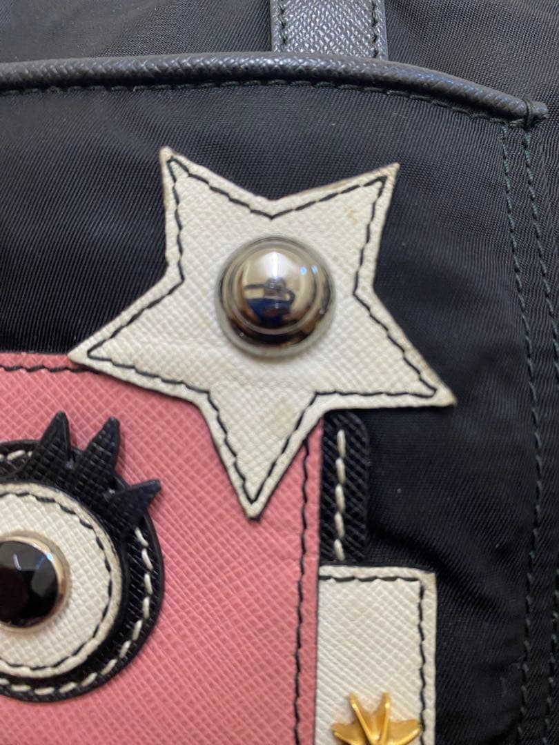 プラダ トートバッグ 2way サフィアーノ　ナイロン 黒