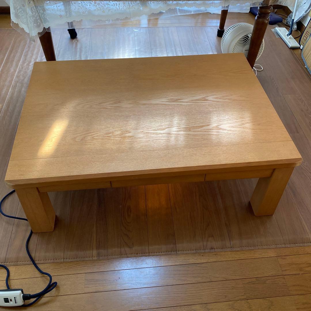木製シンプルこたつ ハロゲンヒーター　ローテーブル
