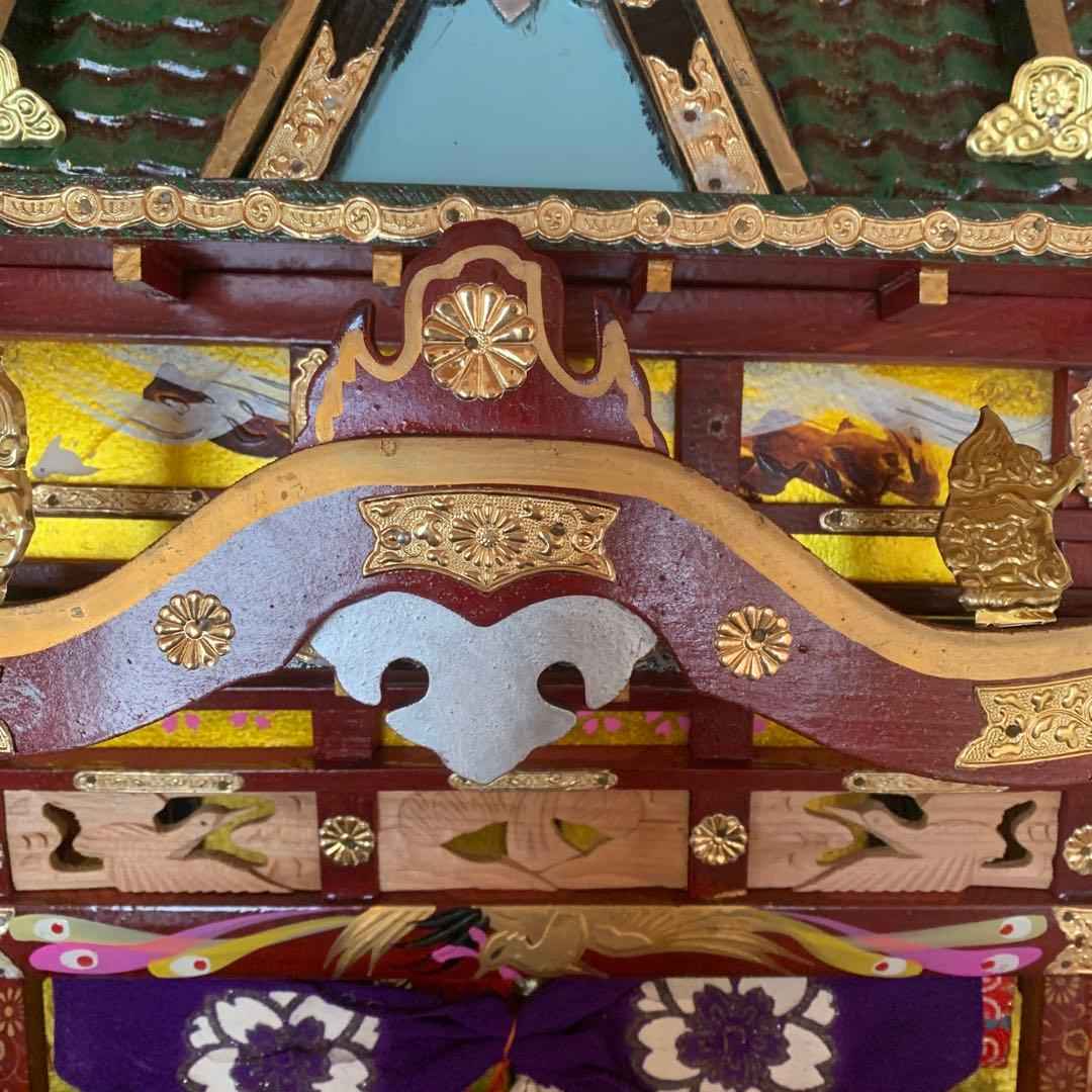 雛御殿 70cm×75cm アンティーク 木製 レトロ　ヴィンテージ