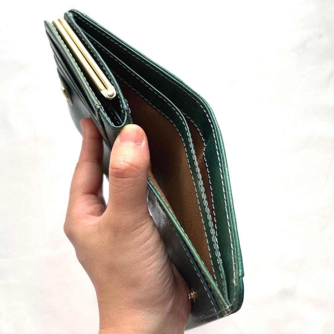 【新品同様】Dakota ダコタ ペンネロ がま口2つ折り財布 ブルー