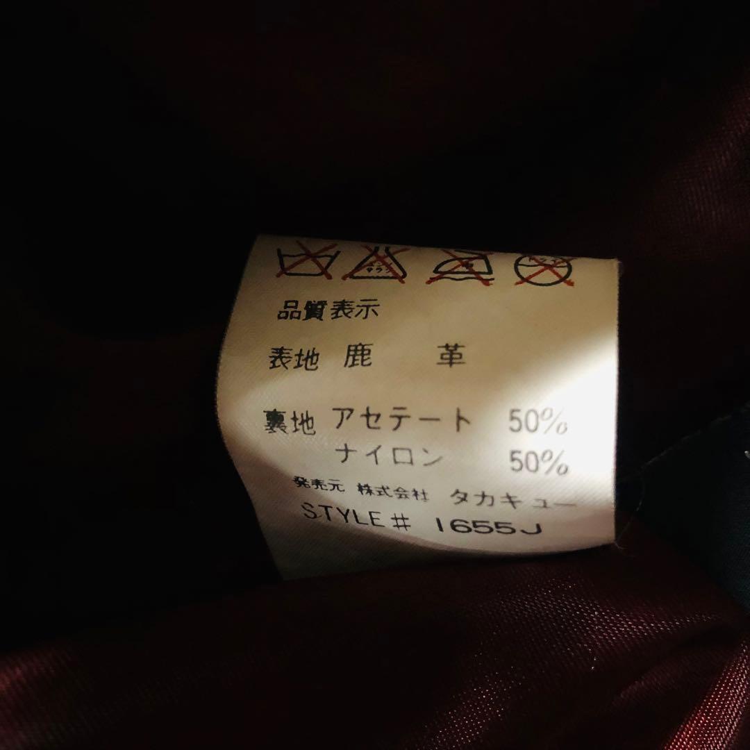 美品✨ ロバートコムストック ディアスキンジャケット 鹿革 艶感 ブラウン L
