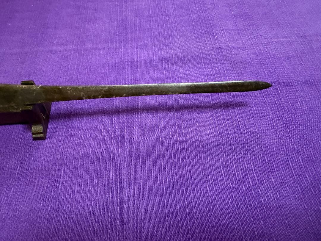 江戸後期　総鉄製笄　鉄拐仙人図　色絵象嵌（日本刀装具小柄小刀目貫縁頭鍔鐔拵八仙