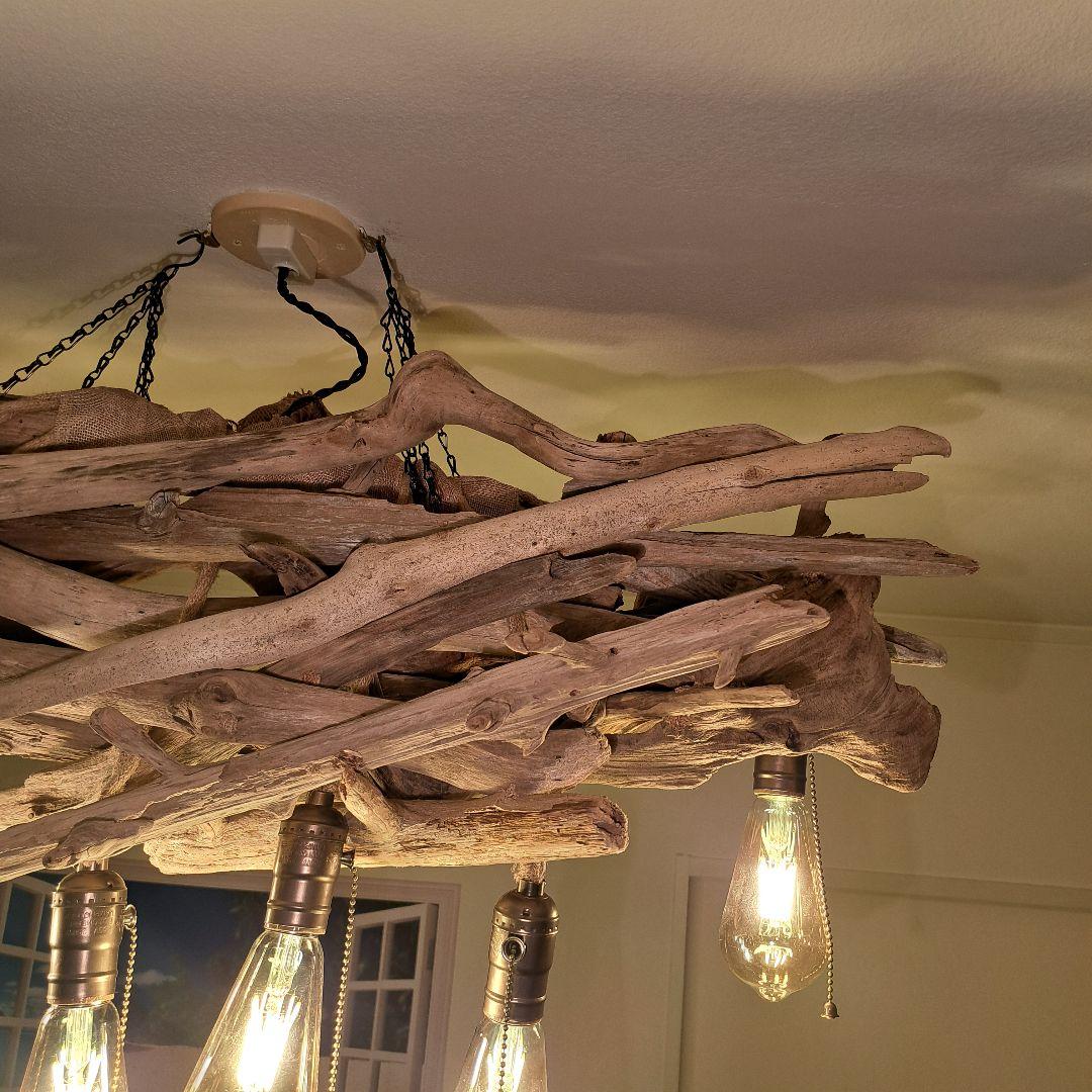 流木インテリア 6〜15帖ペンダントライト　 エジソン球付　ヴィンテージソケット