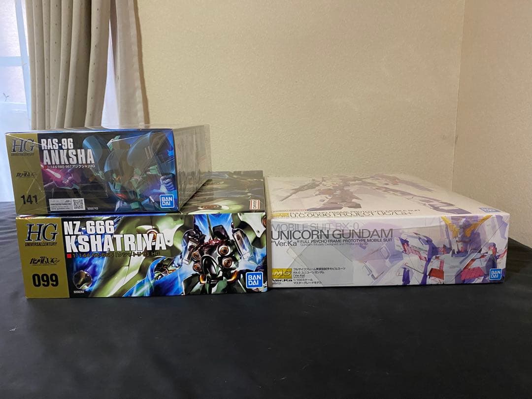 k*9様 RX-0 ユニコーンガンダム Ver.Ka 、HGアンクシャ、クシャト