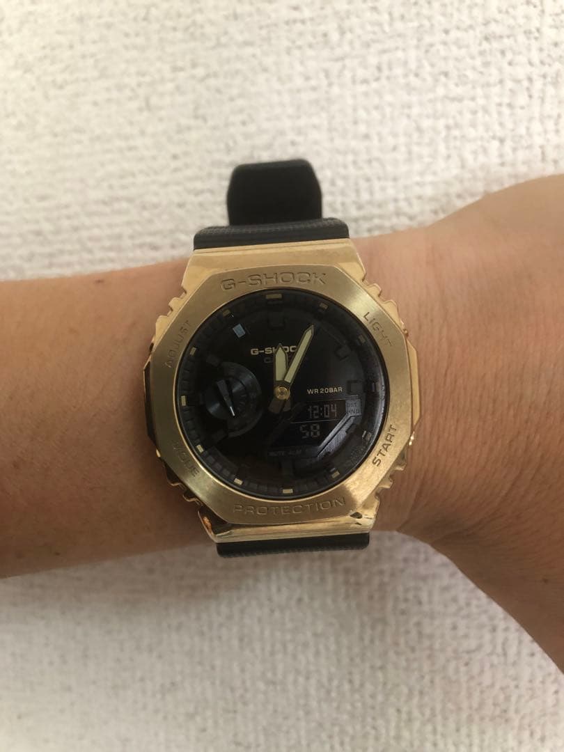 G-SHOCK GM-2100Gゴールド ブラック ラバーベルト時計