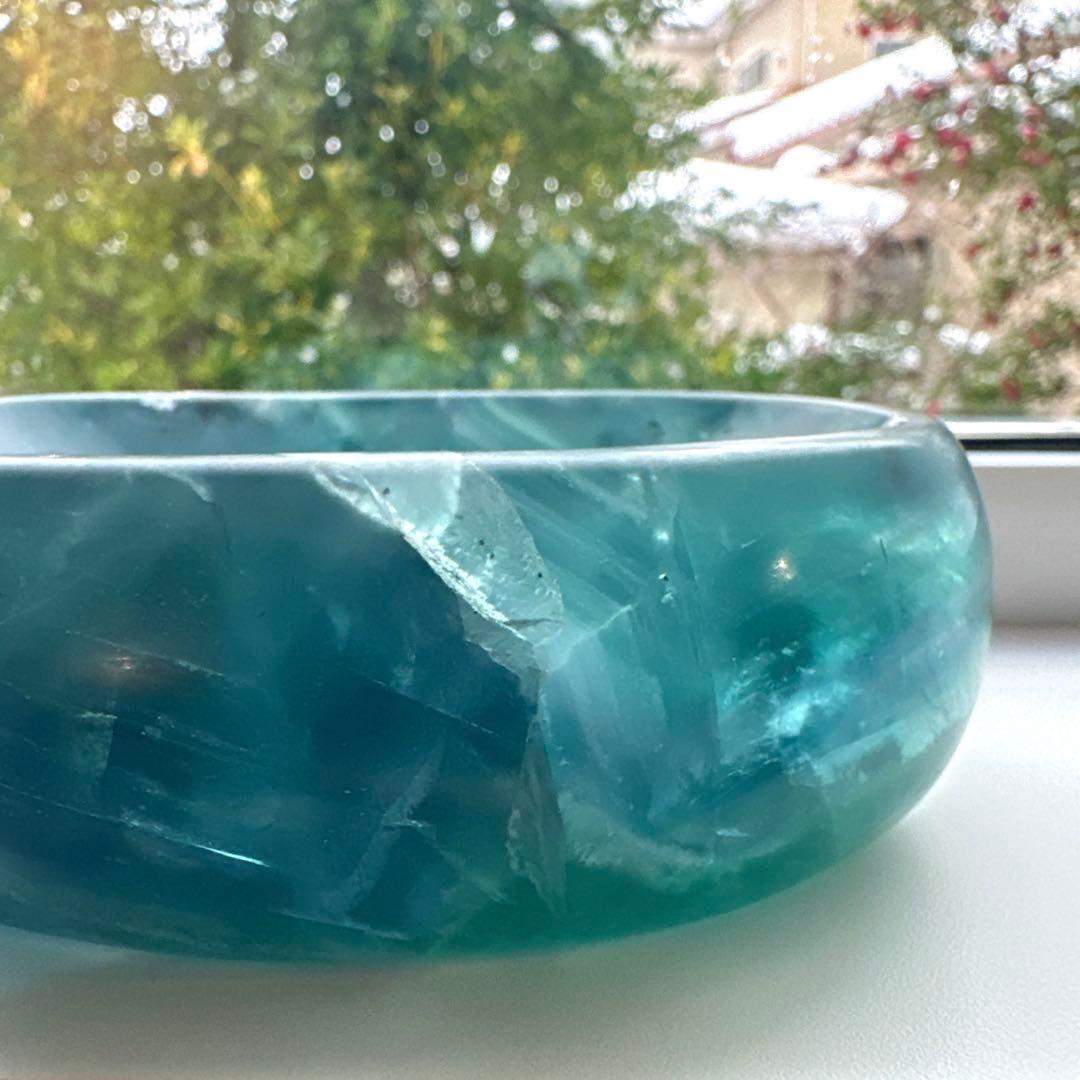 ブルーフローライト　石鹸置き　ソープトレー　フローライト　天然石