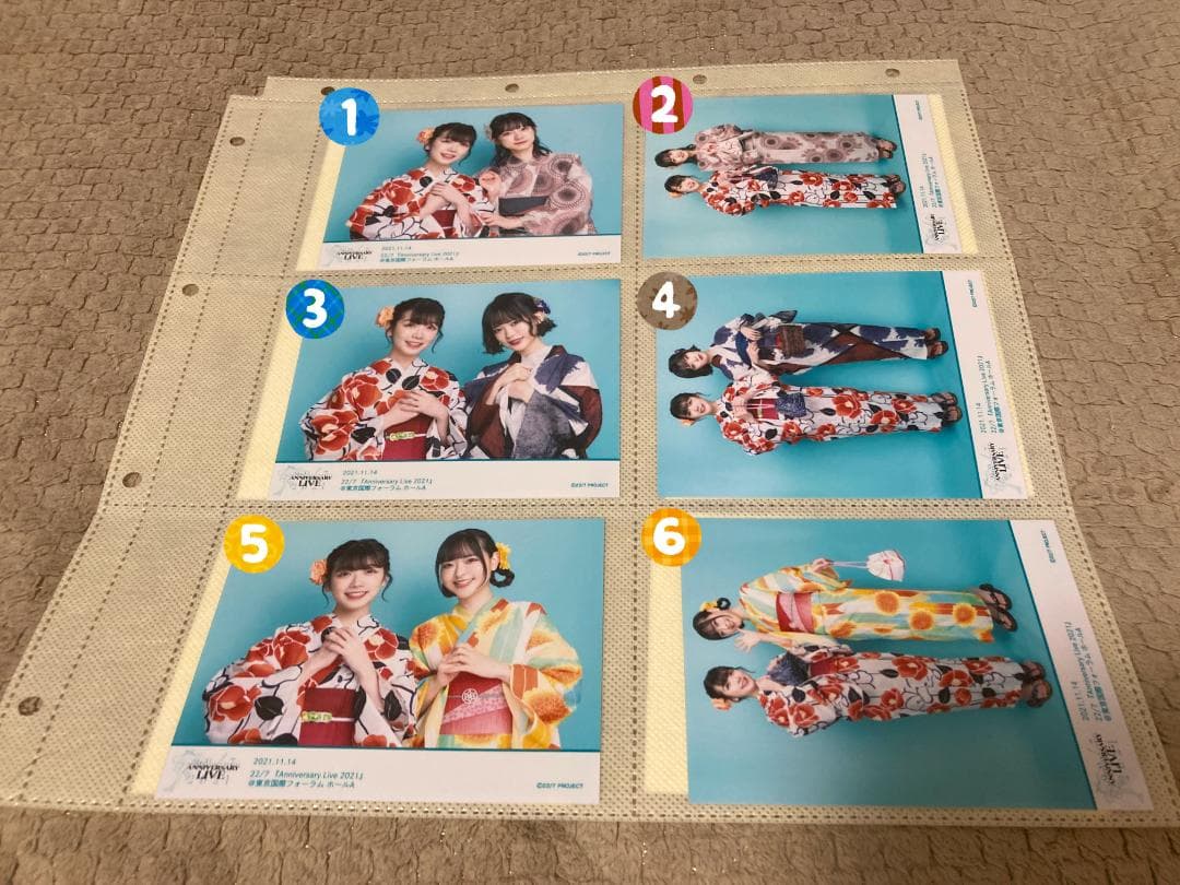 ナナニジ　anniversary live 2021 　浴衣ブロマイド　バラ売り