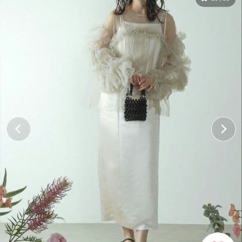 【kana / ANDRESD】 デコラティブチュールトップス フリル 結婚式