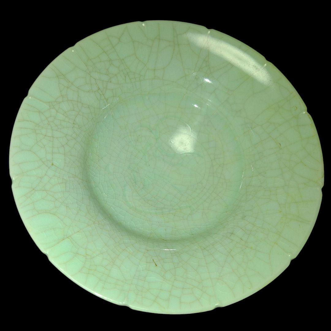 北宋青白磁腰折皿　中国古玩　アンティーク