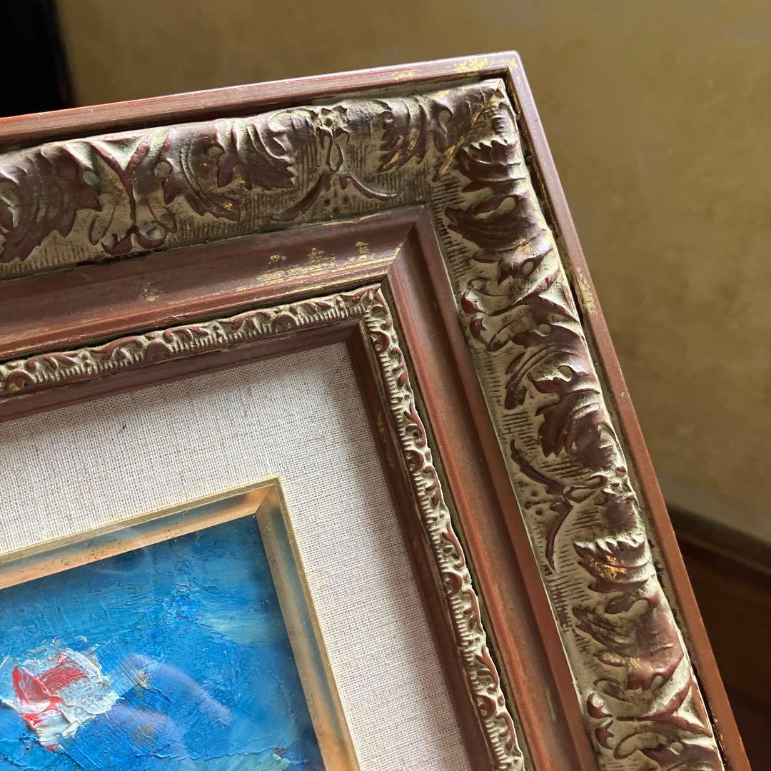 尾道 小野鐡之助 油彩 「伯耆大山の秋」 画寸約34×24.5cm 美術品 絵画