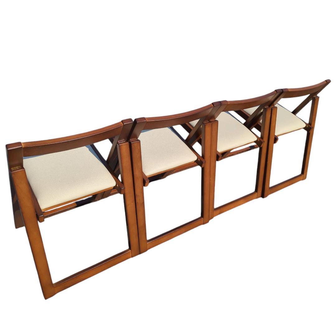 フォールディングチェア　木製　4脚セット