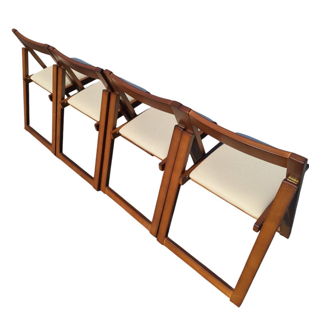 フォールディングチェア　木製　4脚セット