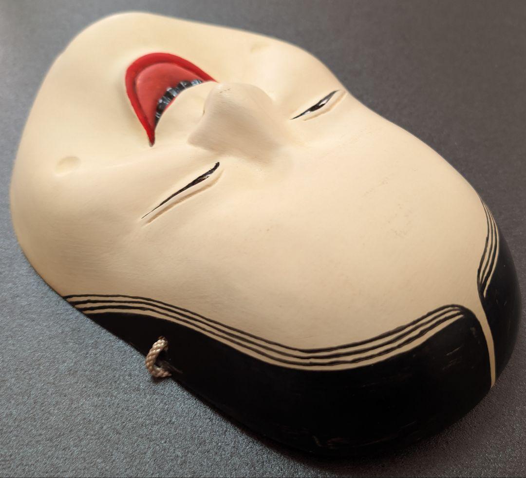 斎藤春雄作 能面師 木彫 お多福 おかめ 能面 女面 お面