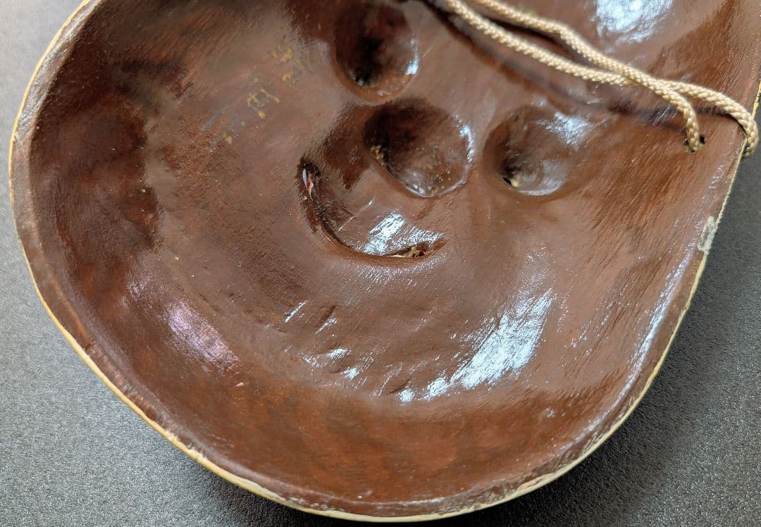 斎藤春雄作 能面師 木彫 お多福 おかめ 能面 女面 お面