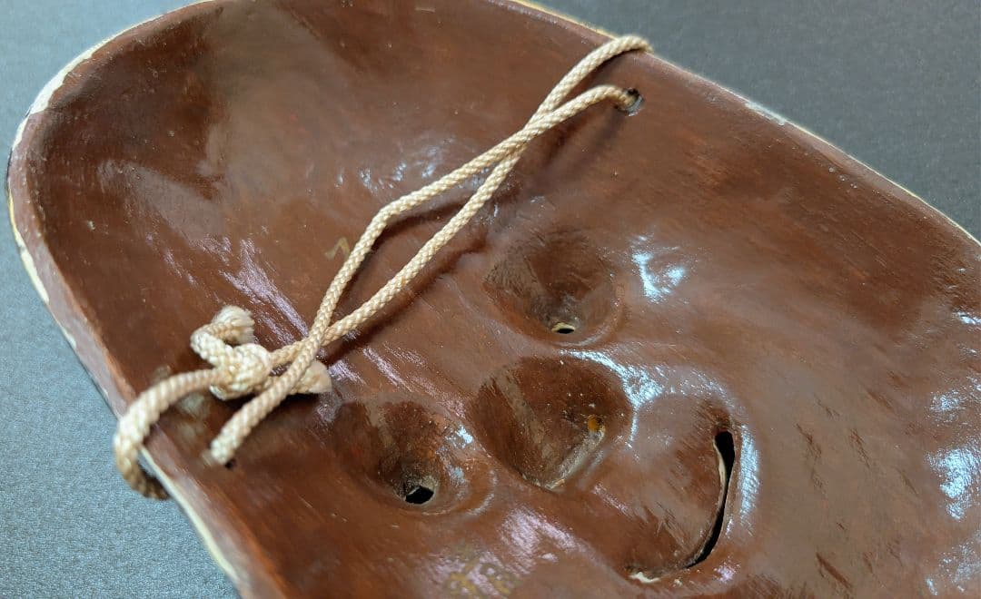 斎藤春雄作 能面師 木彫 お多福 おかめ 能面 女面 お面