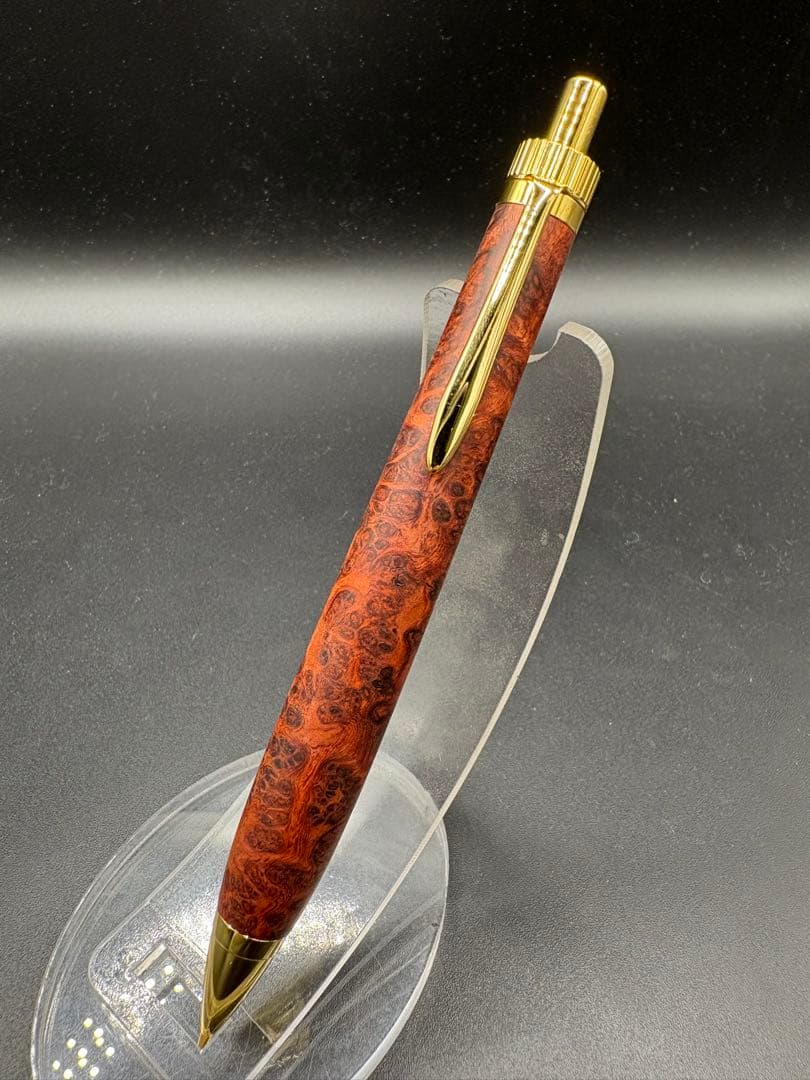 い*ー様 525超極上　本花梨　瘤杢　木軸シャーペン　ボールペン