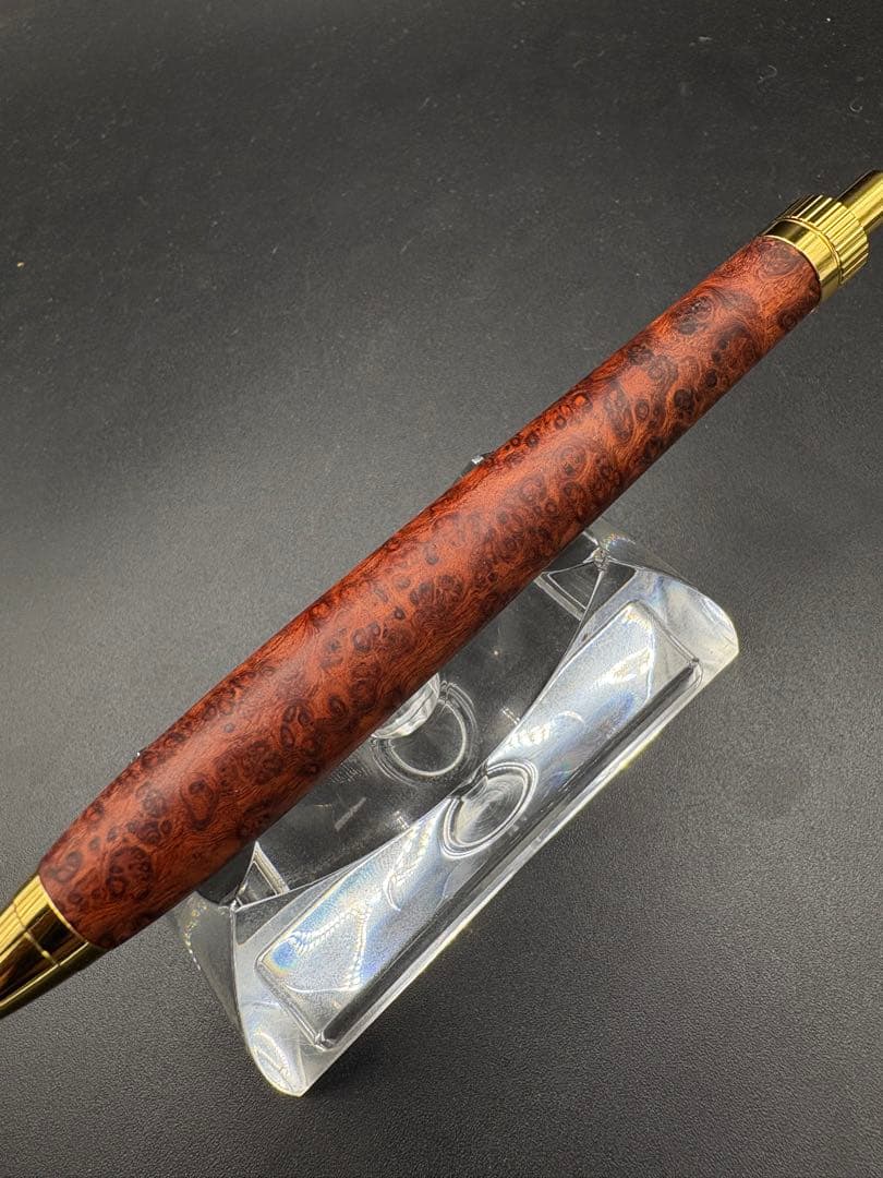 い*ー様 525超極上　本花梨　瘤杢　木軸シャーペン　ボールペン