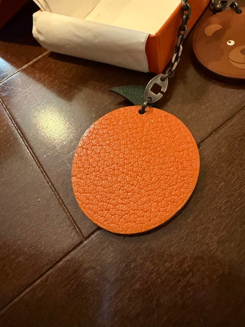 ラスト値下げ☆ HERMES エルメス アニマル フルーツ チャーム オレンジ