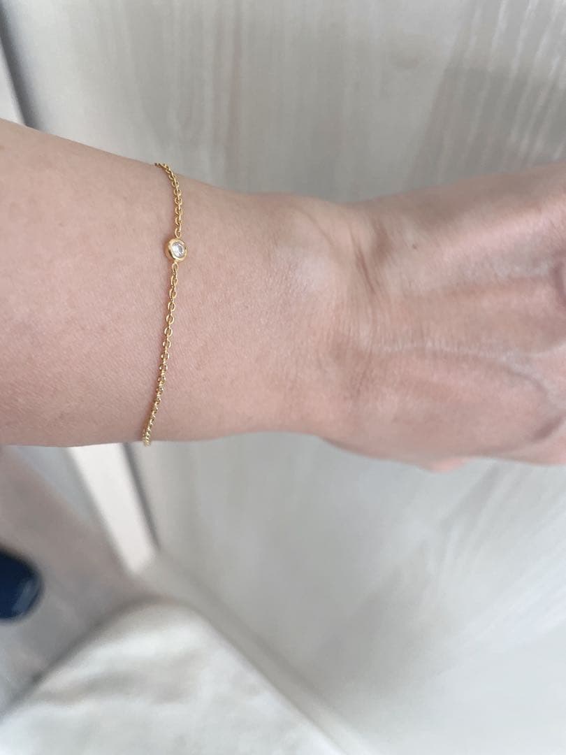 dior一粒ダイヤブレスレット