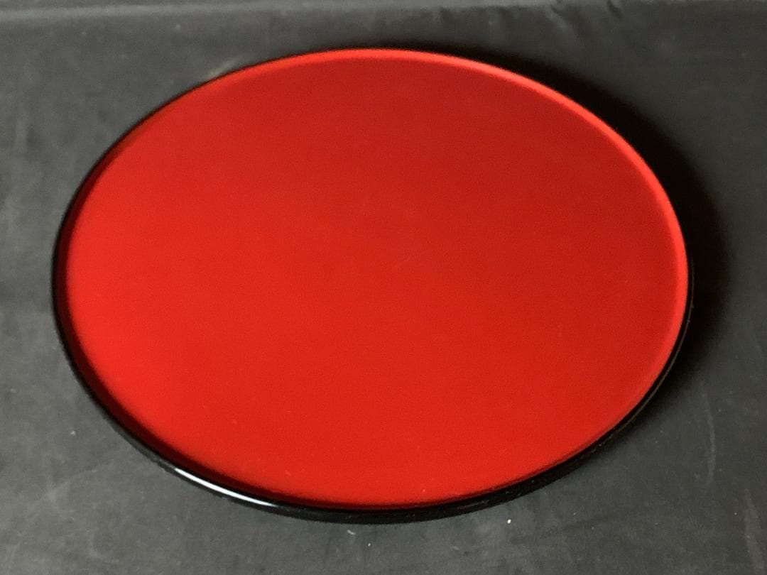 東大寺 二月堂練行衆盤写 木製 日の丸盆 共箱 780