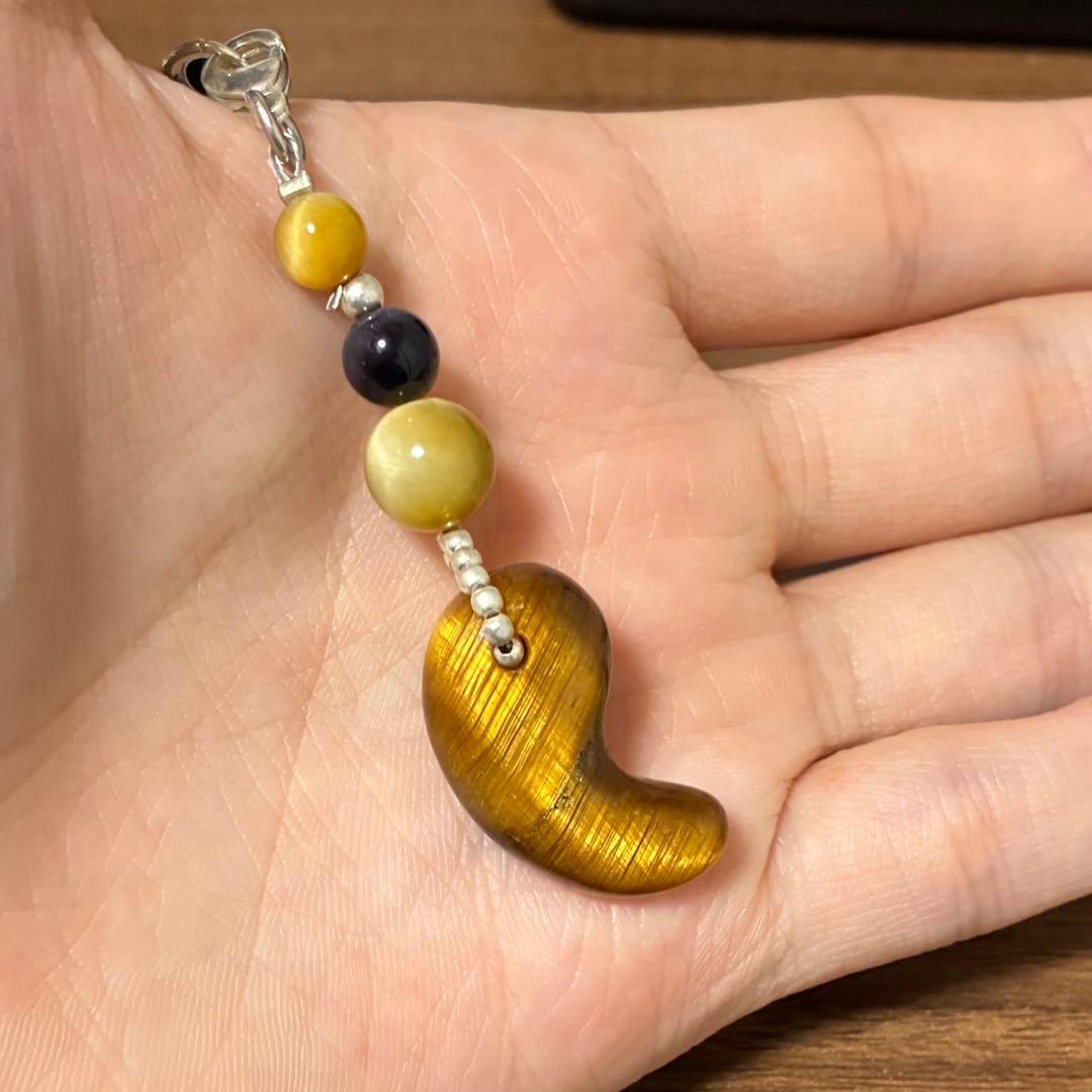 【ゴールデンタイガーアイ勾玉】大和の霊力込めてます！金運、成功運に強すぎる！