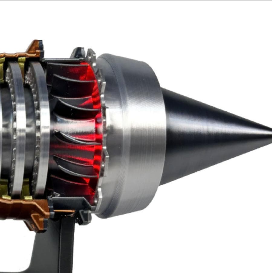 B 飛行機 エンジン 模型 完成品 回転 充電式 コレクション 光る 置物