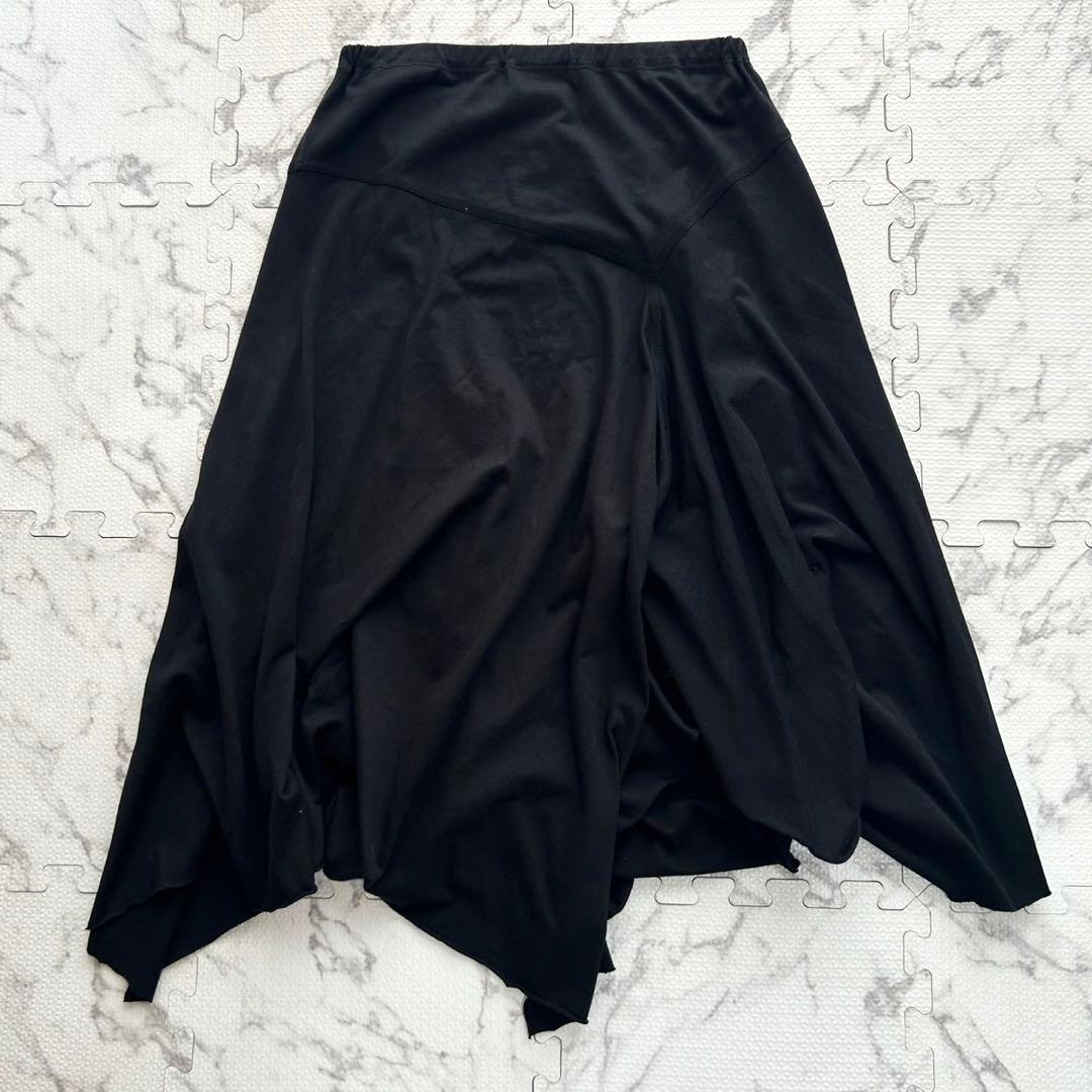 美品✨イッセイミヤケ 変形 アシンメトリー スカート コットン ブラック 3