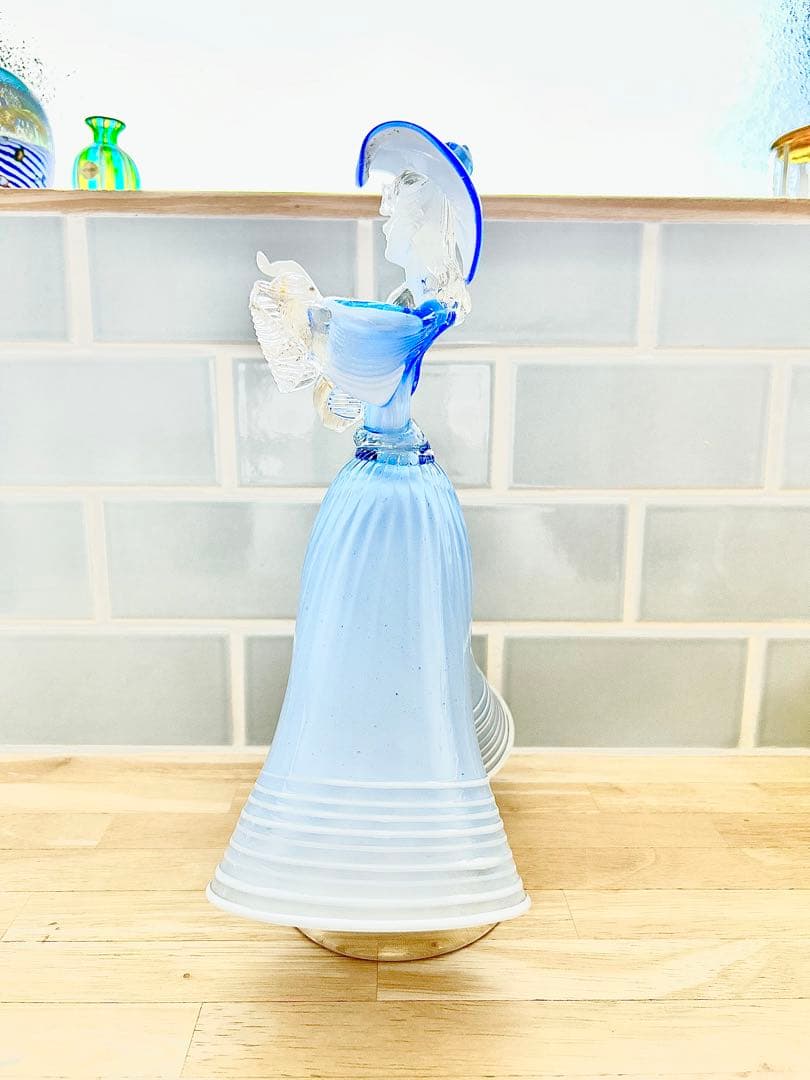 ベネチアン ガラス murano ムラーノ 貴婦人 ドール オブジェ 31㎝