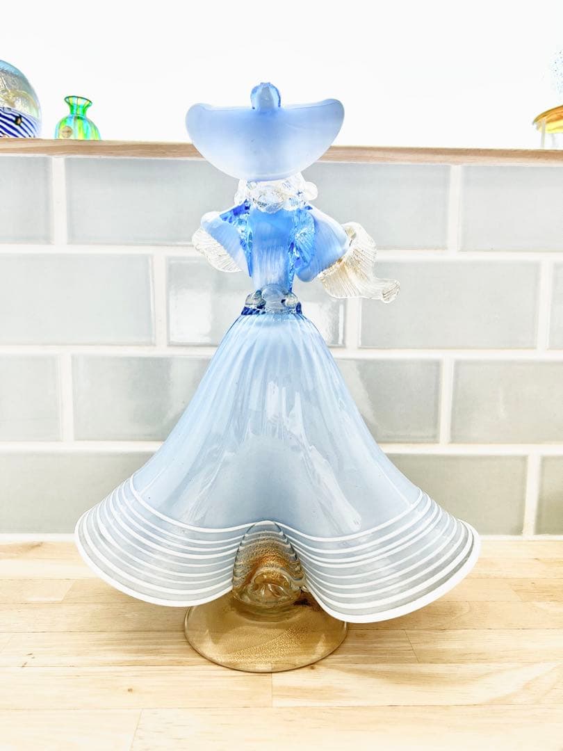ベネチアン ガラス murano ムラーノ 貴婦人 ドール オブジェ 31㎝