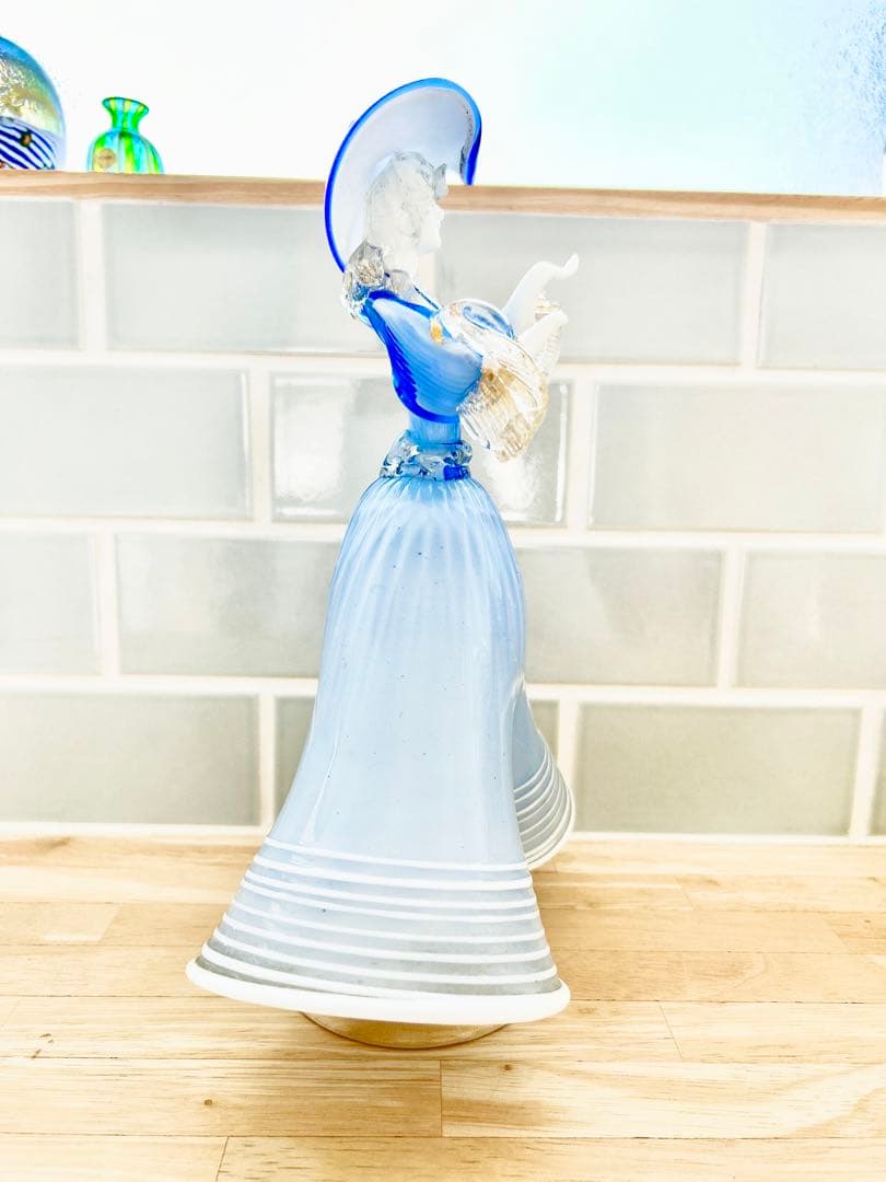 ベネチアン ガラス murano ムラーノ 貴婦人 ドール オブジェ 31㎝