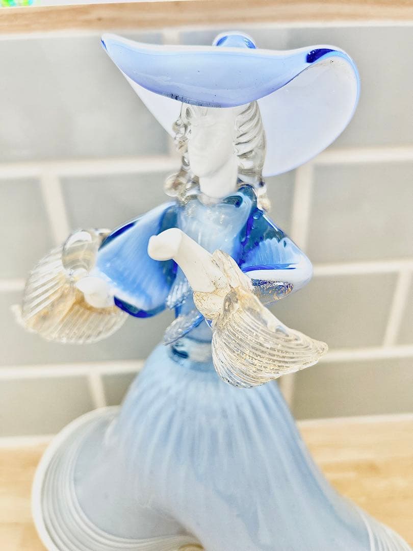 ベネチアン ガラス murano ムラーノ 貴婦人 ドール オブジェ 31㎝