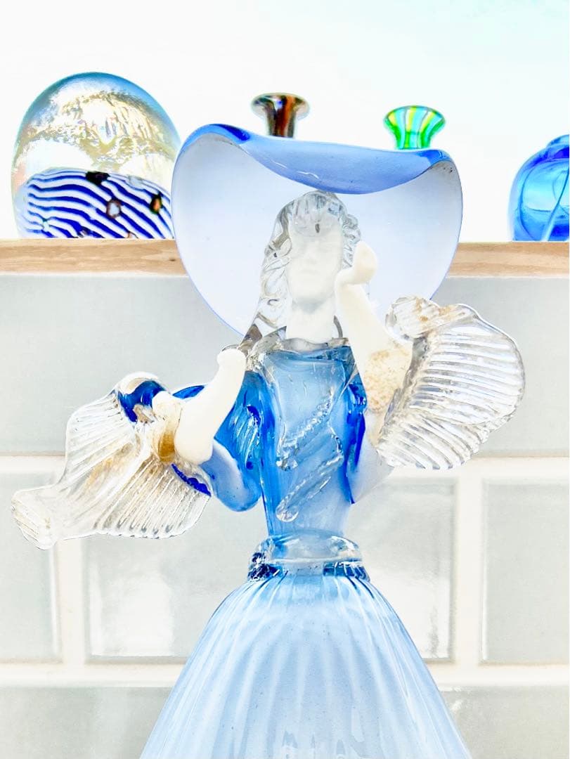 ベネチアン ガラス murano ムラーノ 貴婦人 ドール オブジェ 31㎝