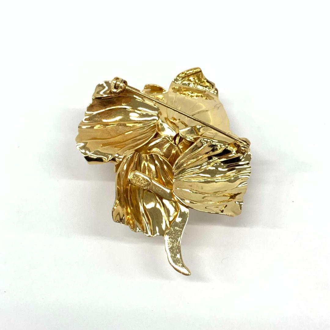 Christian Dior ブローチ 薔薇 ゴールド ヴィンテージ