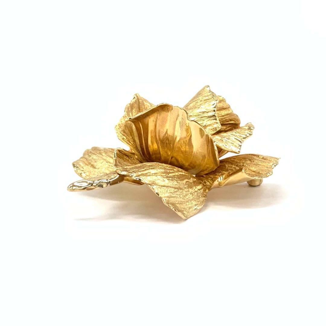 Christian Dior ブローチ 薔薇 ゴールド ヴィンテージ