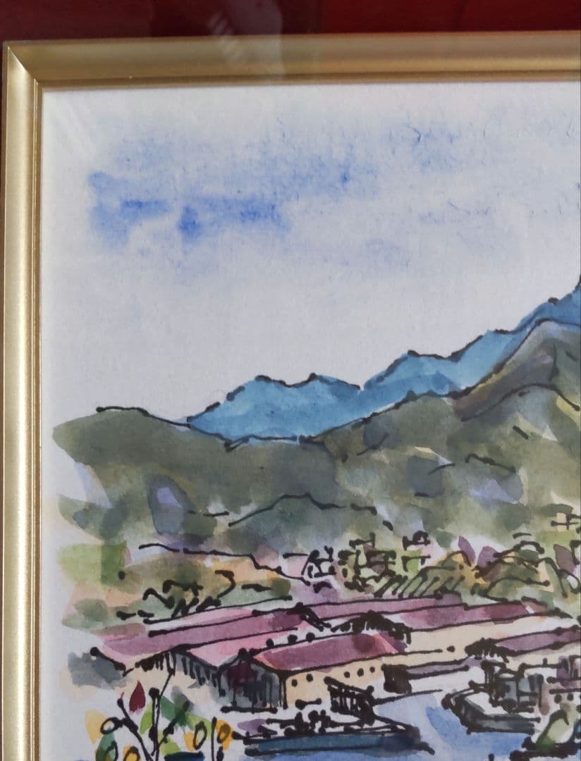 （原画）尾道風景【水彩画】絵画 インテリアにおすすめ