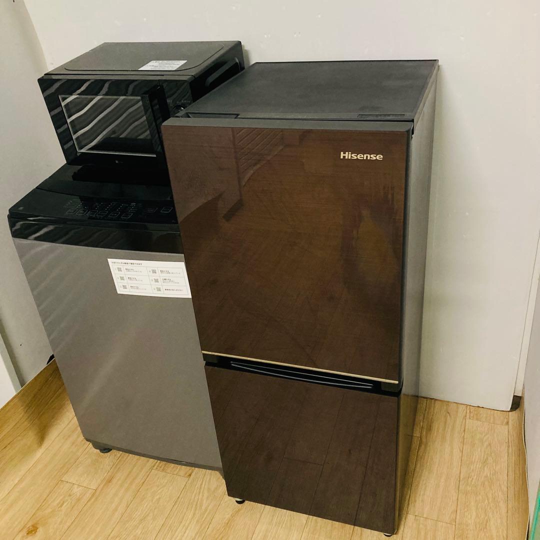 カッコいいガラストップ冷蔵庫一人暮らし家電セット大阪、大阪近郊配送と無料AD