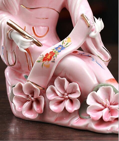 景徳鎮仕女陶器工芸品置件(琴棋書画)