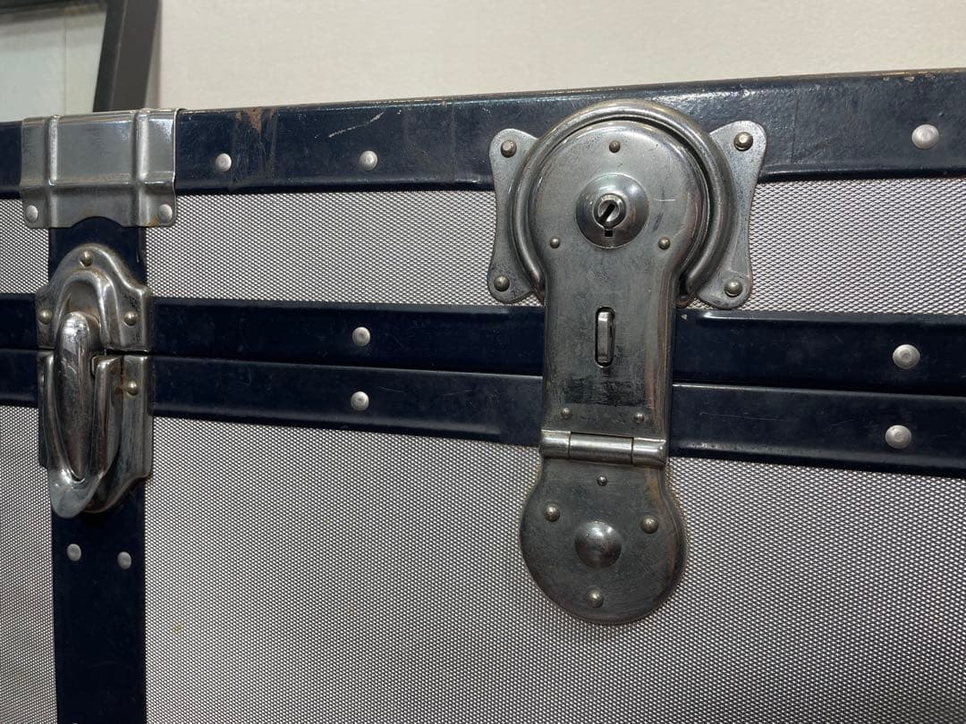 専用 ビンテージ アルミトランク トロリー センターテーブル インダストリアル