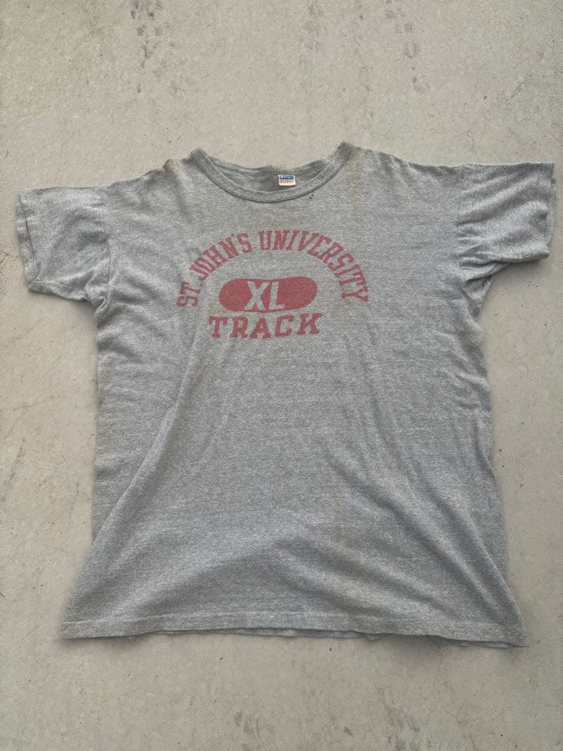 70s バータグ初期　グレーTシャツ