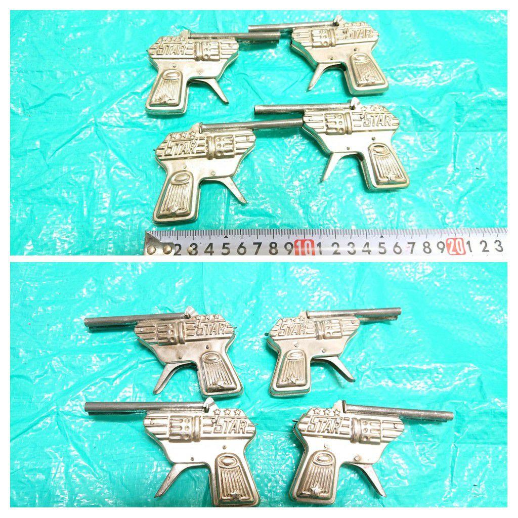 駄菓子屋玩具♪ブリキ鉄砲！箱付き・昭和時代の未使用保管品！②