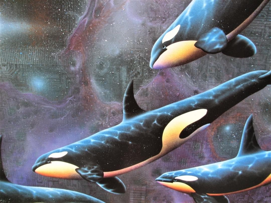 宇宙アート,マイケルデビッドワード「ウインドウズオブザマインド」ミクスト版画