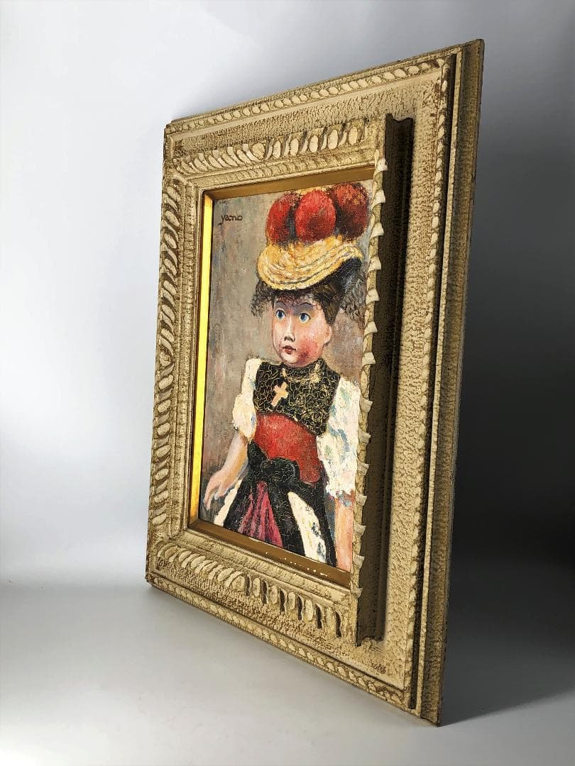 【 矢野謙介『ドイツ人形』】　昭和48年（1973）　キャンバス油彩　額装