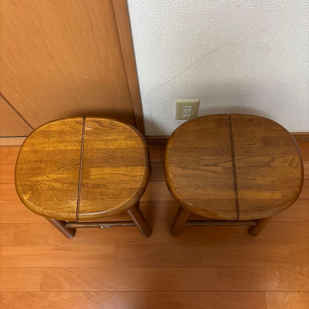 カリモク ヴィンテージ スツール2個