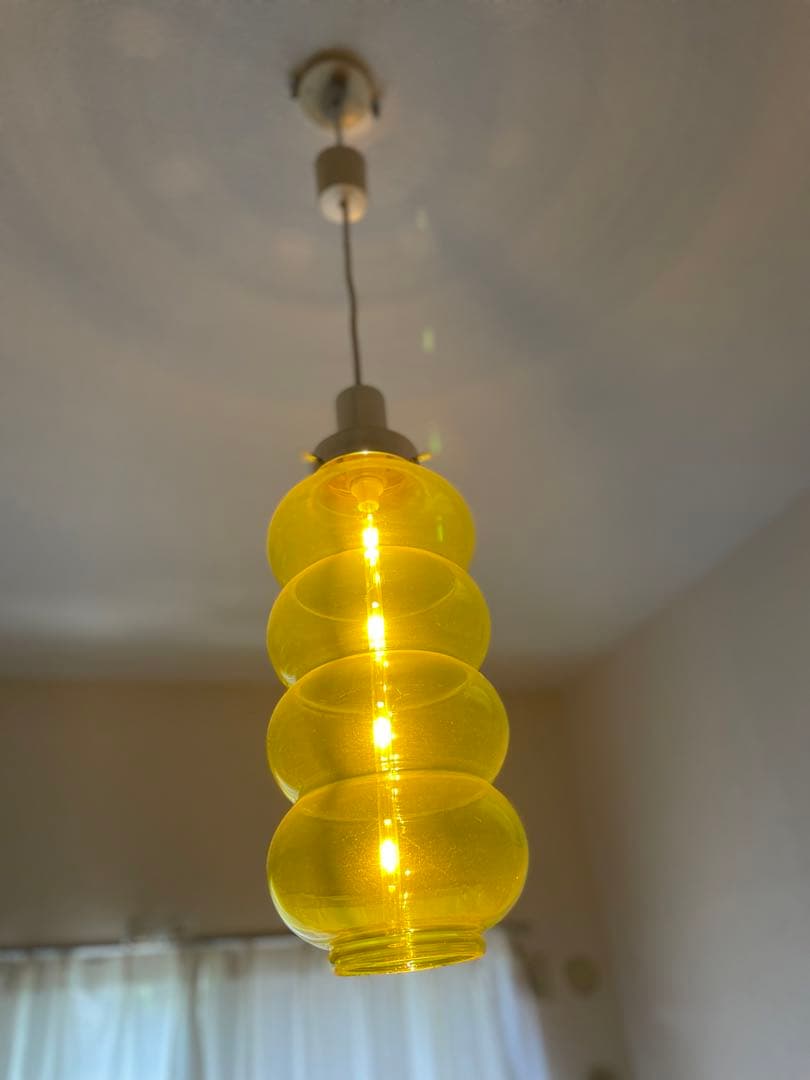 ペンダント　ガラス照明　60s 70s ビンテージ