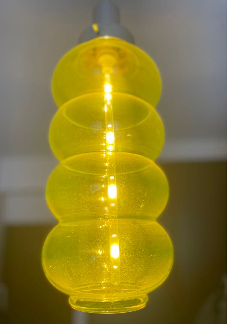 ペンダント　ガラス照明　60s 70s ビンテージ