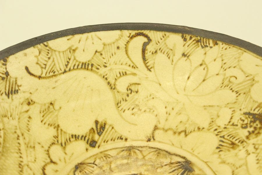 中国美術 蓮花魚紋 碗 古美術(LC998)