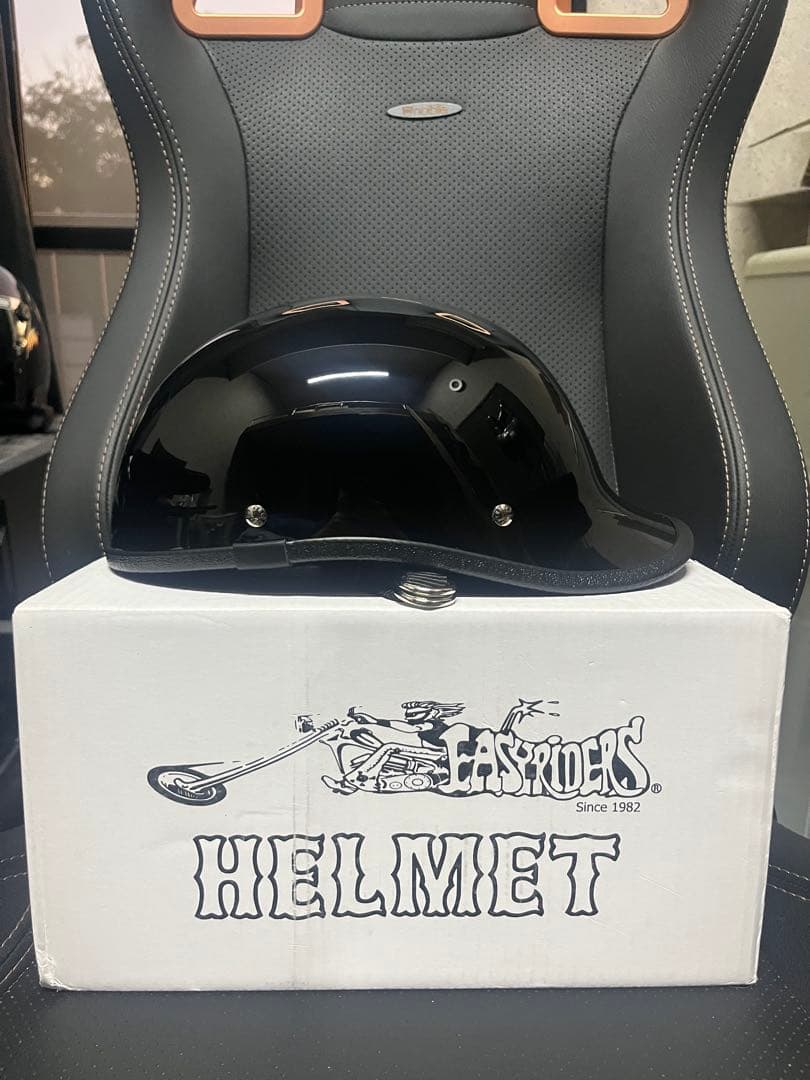 イージーライダース ヘルメット【9862-BK】ギャングスター ダブルストラップ